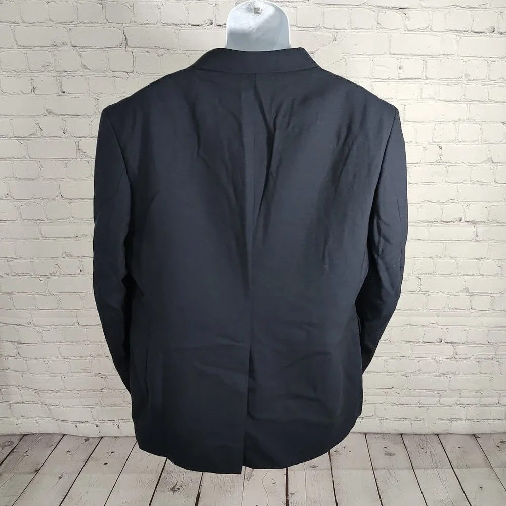 Trophy Club Dark Blue Two Button Single Breasted Men's Sports Coat Size 46R